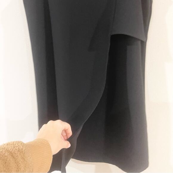 Karen Kane Mini Shift Dress Asymmetric Front Hem Sleeveless Women size XS Black - Picture 3 of 11